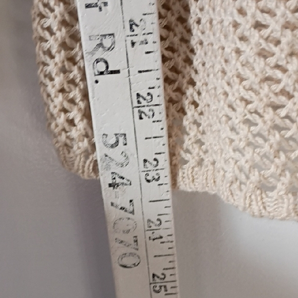 Rue21 Women’s Small Crochet Knit Long Sleeve Stretch Top Layering Piece Cream - Picture 5 of 8